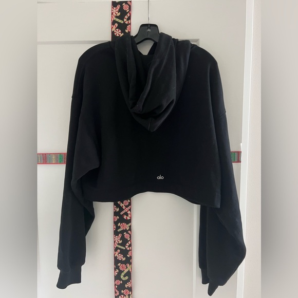 Alo Yoga Cropped Sweatshirt Hoodie- excellent condition - Picture 2 of 2
